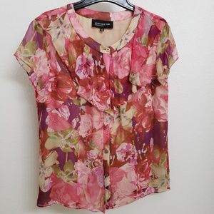 HP💥 Jones New York Floral Print Blouse Sz 4